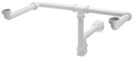 BRUCKNER Dvostruki sifon za umivaonik 5/4", DN40, bijela plastika